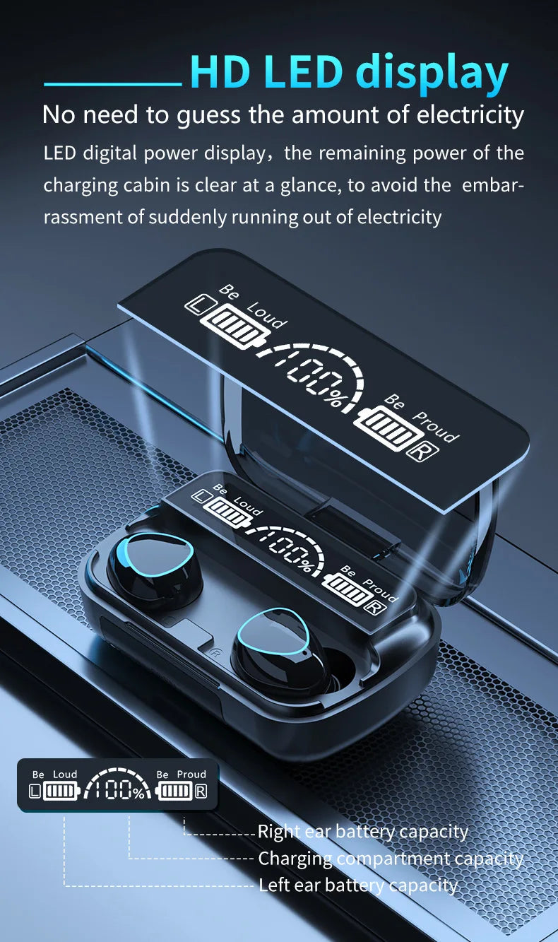 M10 Wireless Earphones Power Bank