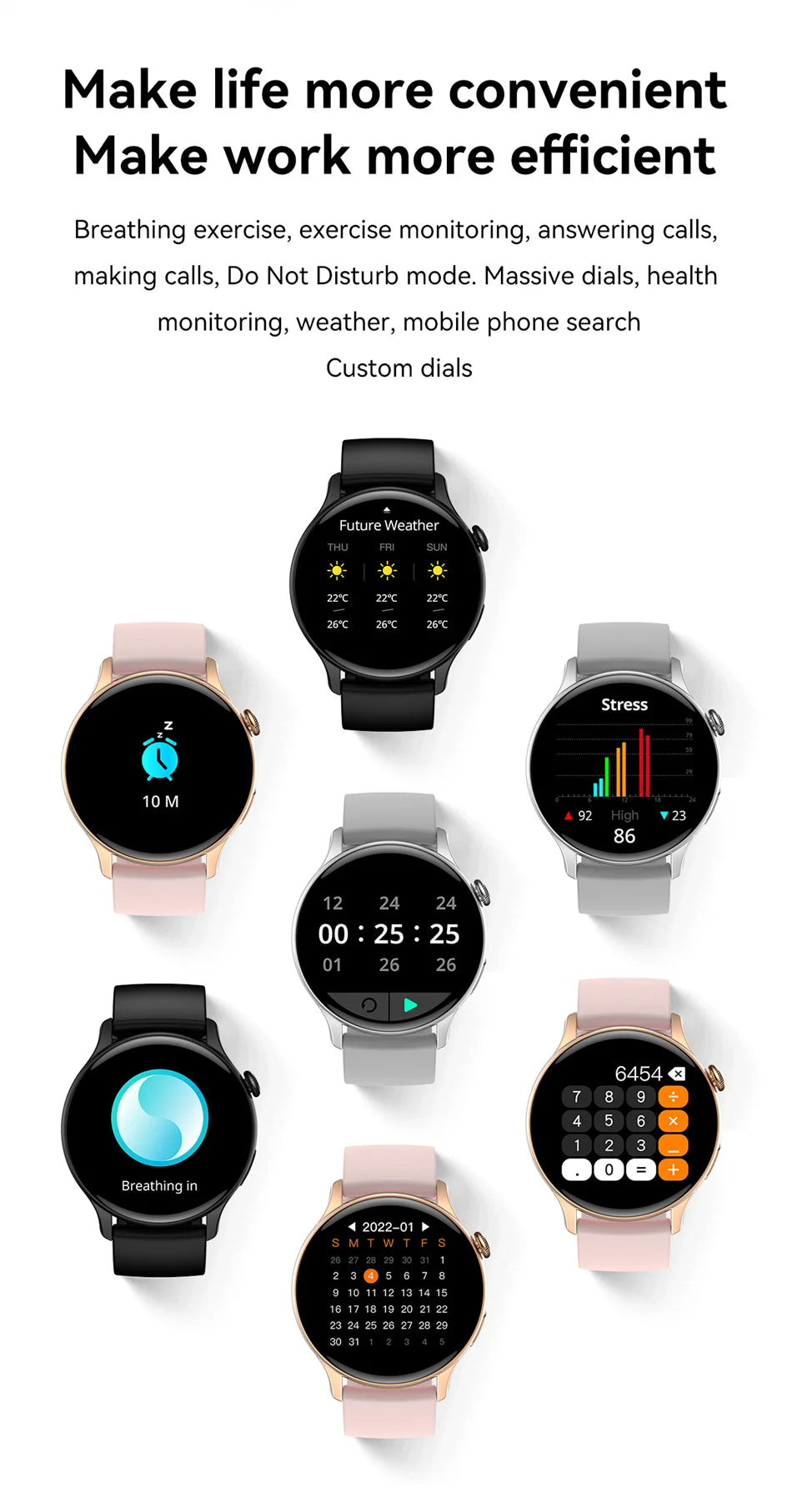 2024 AMOLED Ladies Smartwatch