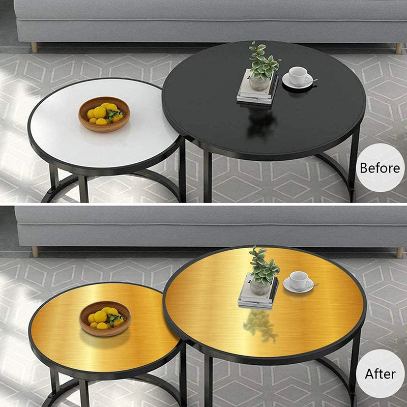 Gold Metal Self-Adhesive Wallpaper