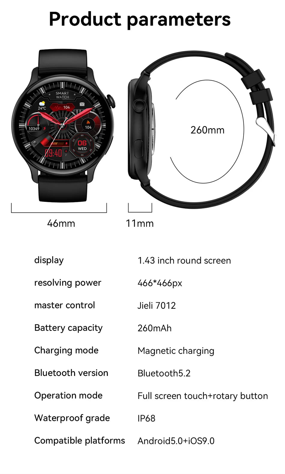 2024 AMOLED Ladies Smartwatch