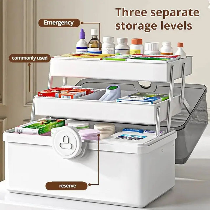 Large White Home Medicine Box
