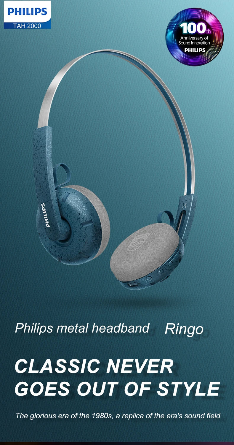 Philips TAH2000 Bluetooth Headphones