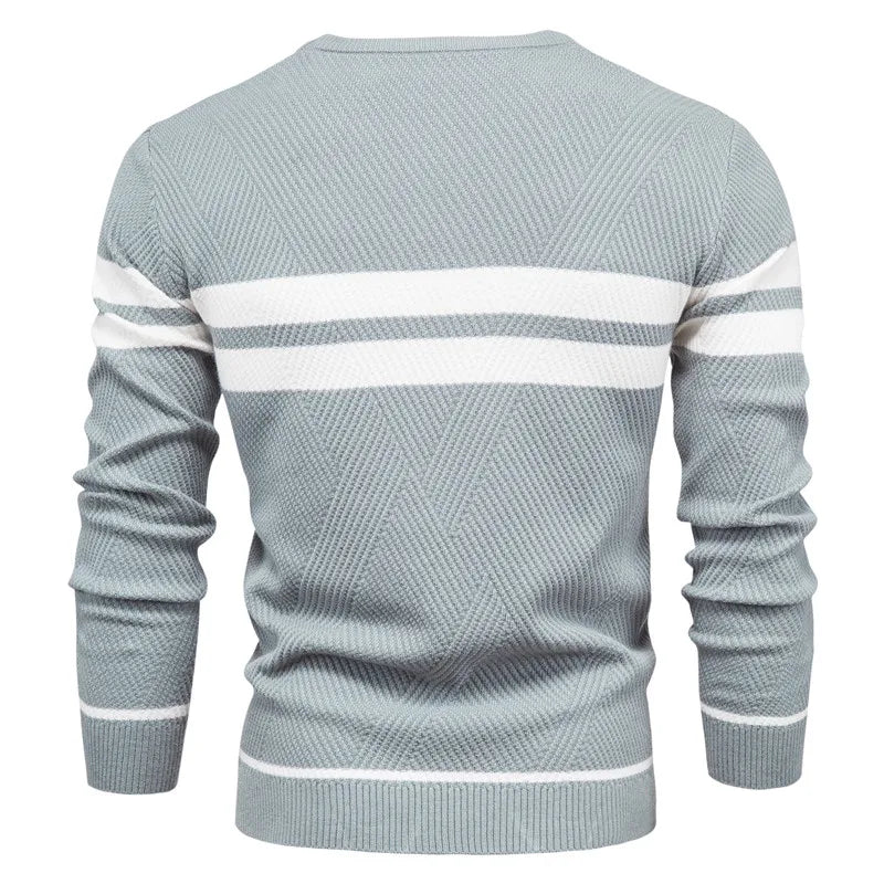 Men’s Patchwork Pullover Sweater
