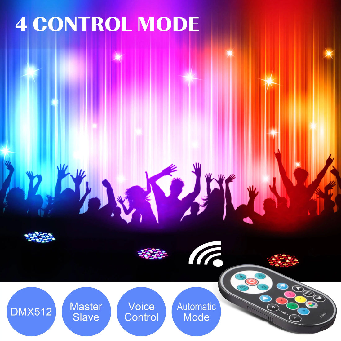2PCS RGB Stage Par Lights