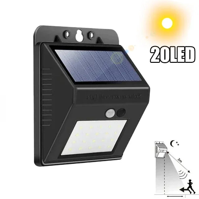100 LED Solar Motion Wall Light