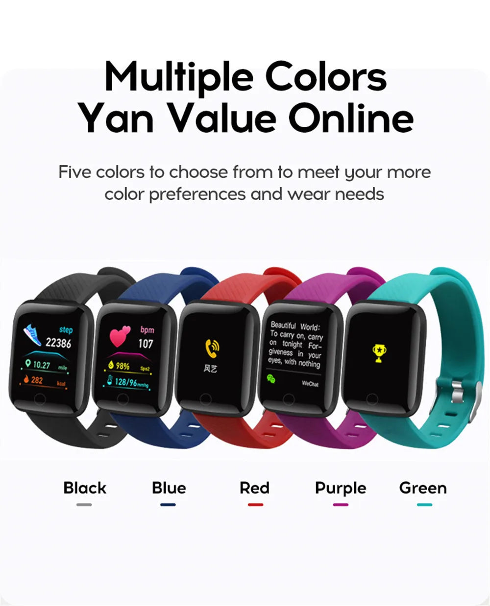 Fitness Smartwatch Android iOS Compatible