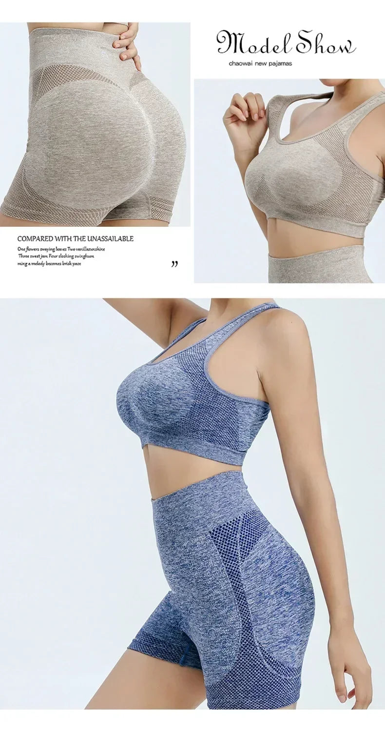 Yoga Set Gym Shorts Women Sport Bras Workout