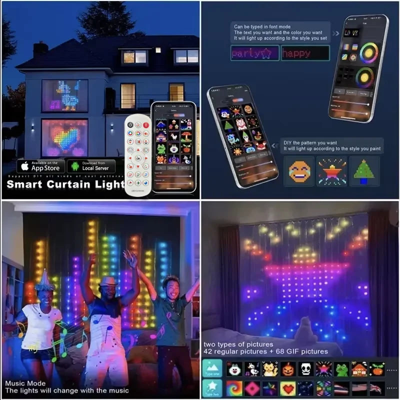 Smart RGB Curtain Lights