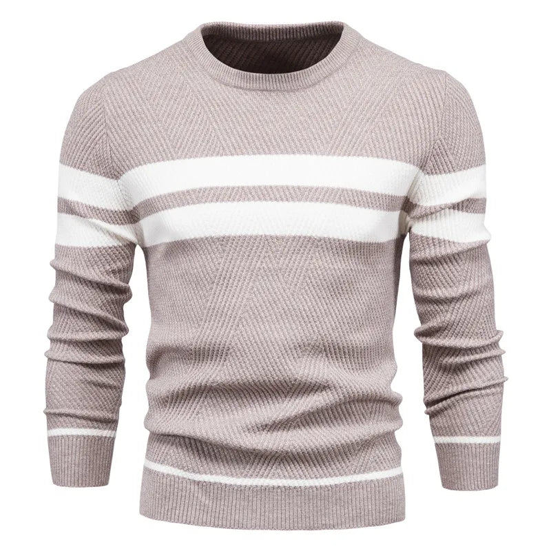 Men’s Patchwork Pullover Sweater