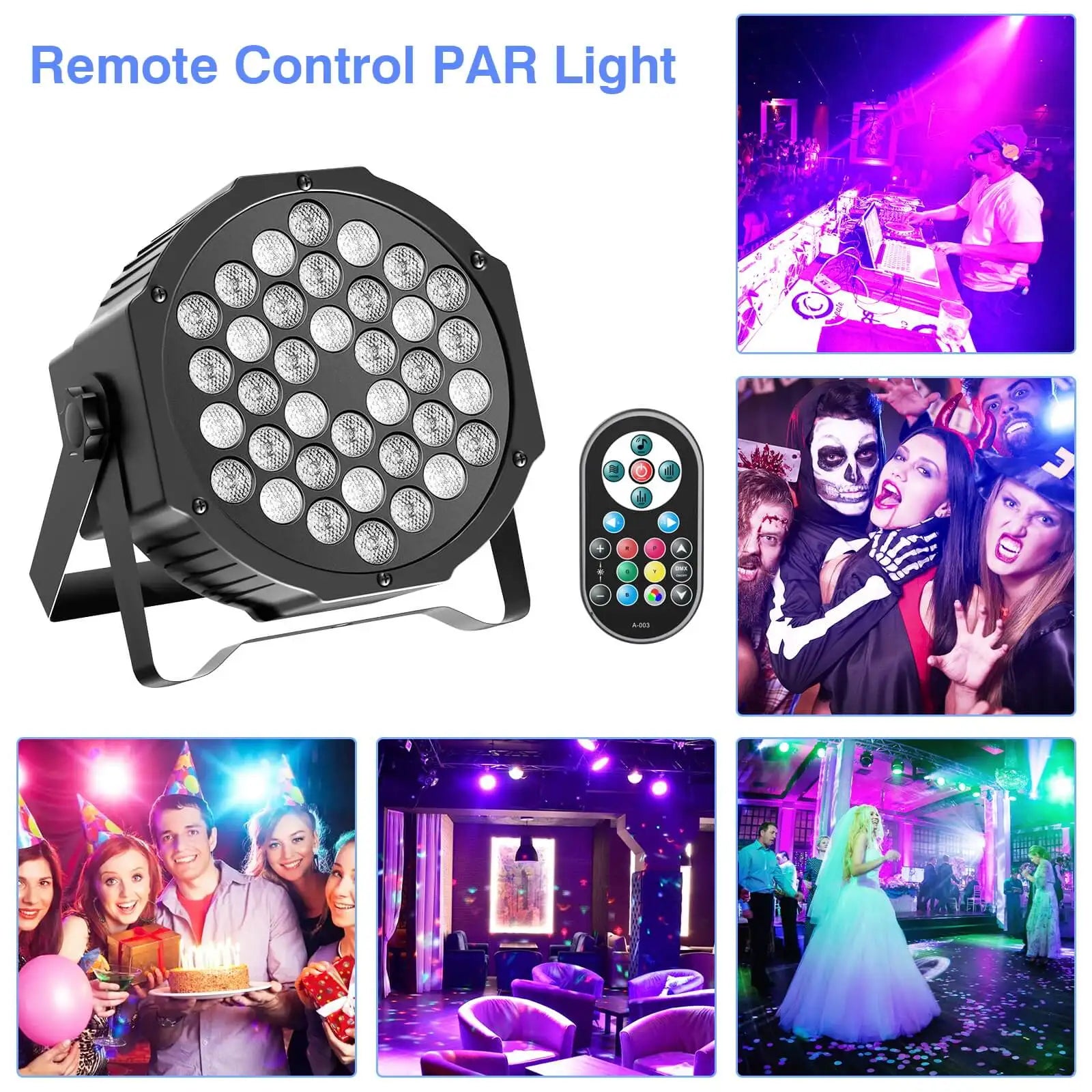 2PCS RGB Stage Par Lights