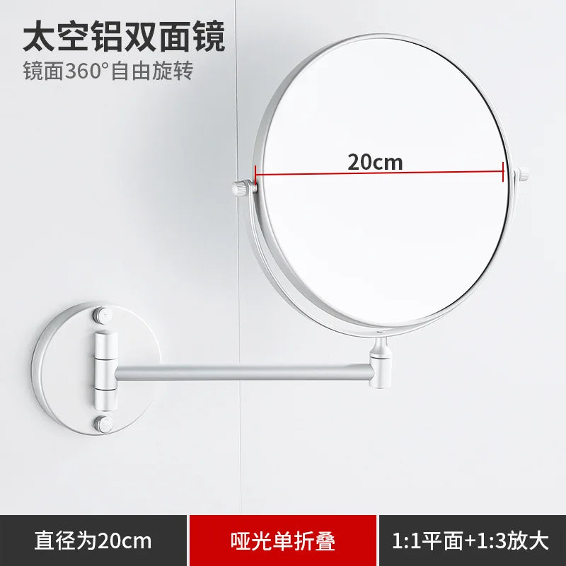 Black & Gold Telescopic Bathroom Mirror