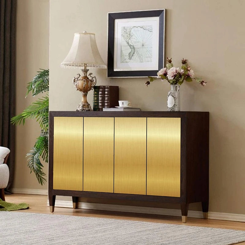 Gold Metal Self-Adhesive Wallpaper