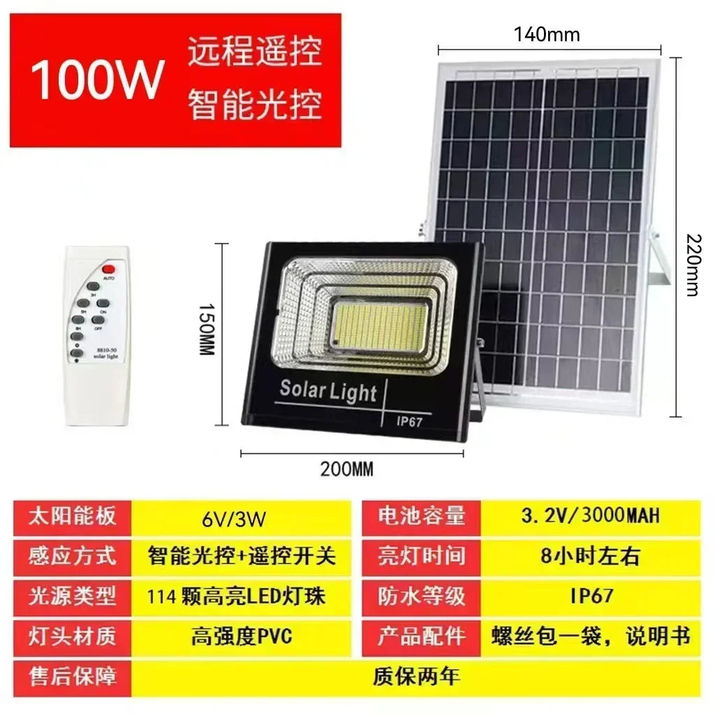 Outdoor Solar LED Flood Light – 50W–500W