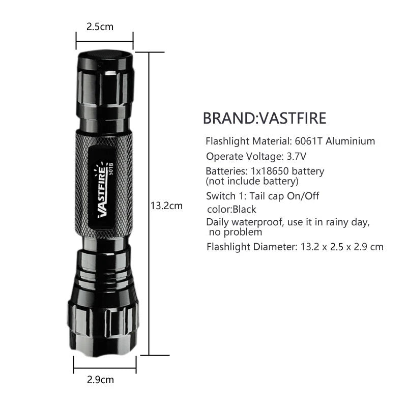 5000lm Tactical Gun Flashlight
