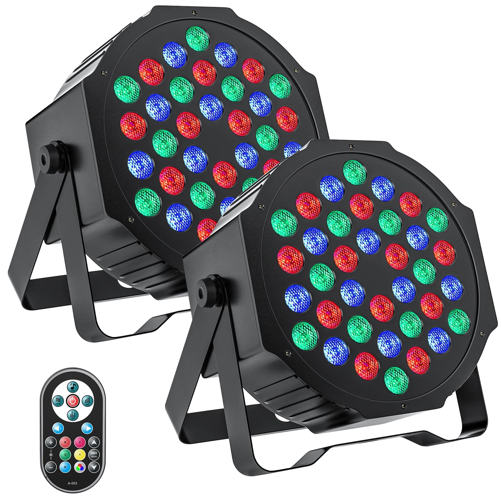 2PCS RGB Stage Par Lights