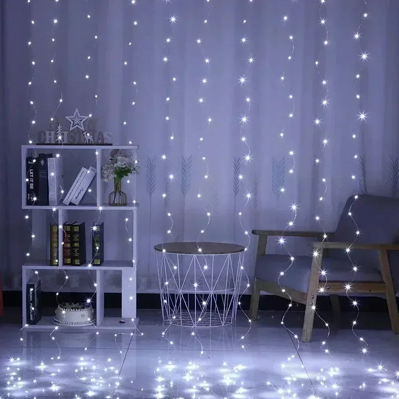 USB LED Curtain String Lights