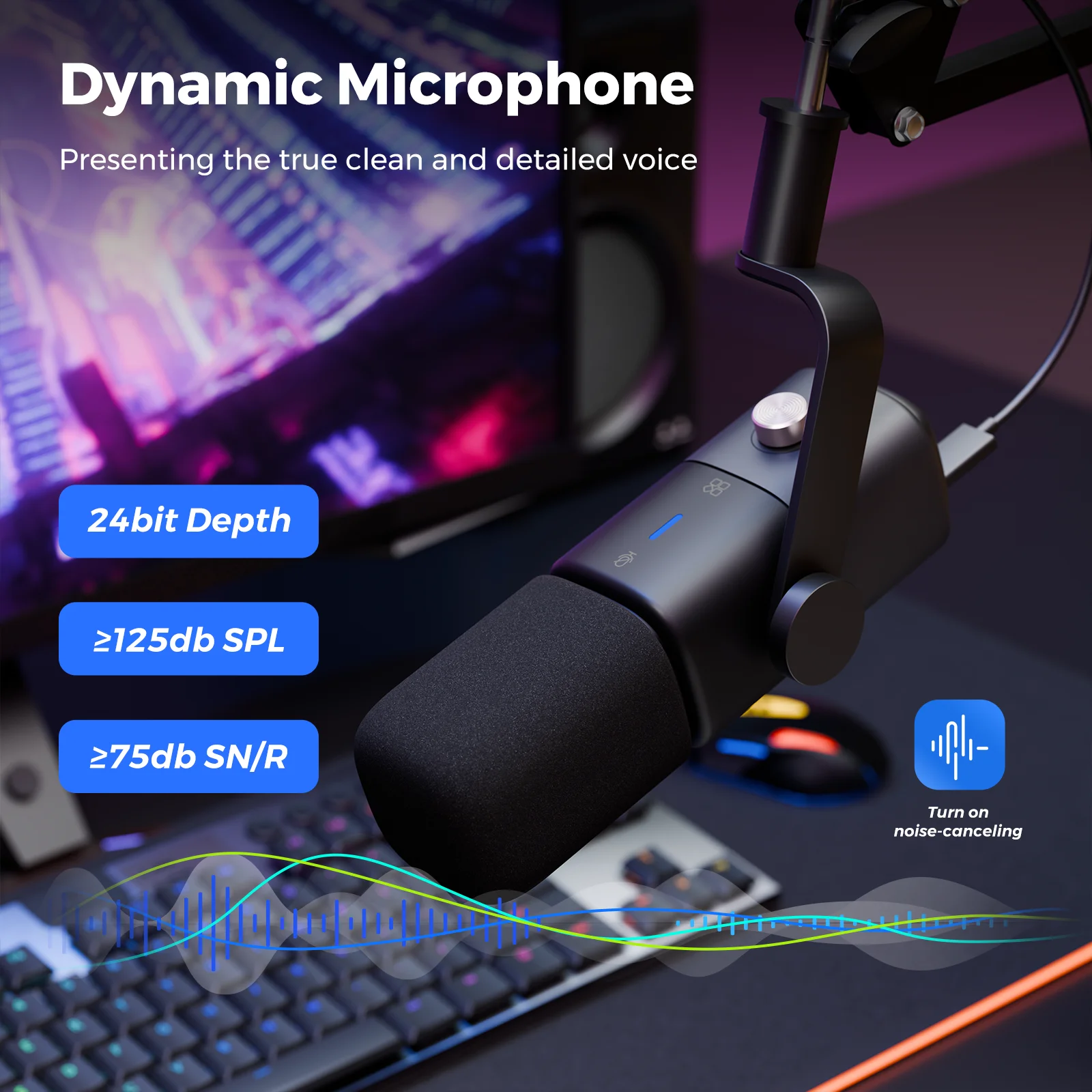 Professional USB XLR Dynamic Microphone