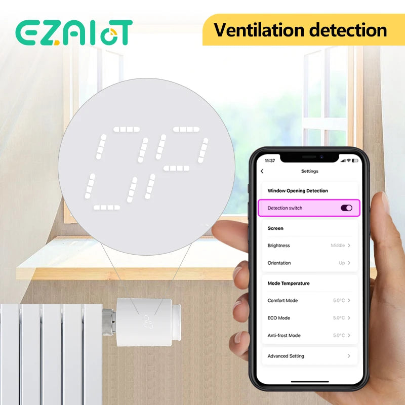 Smart Thermostat TRV Valve – Zigbee/WiFi