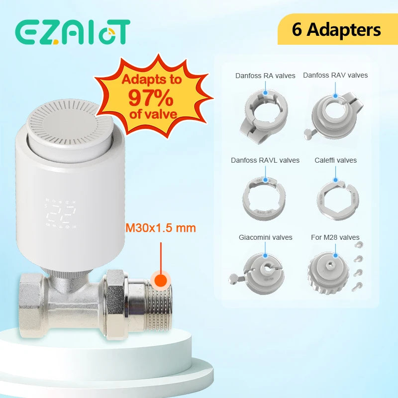 Smart Thermostat TRV Valve – Zigbee/WiFi
