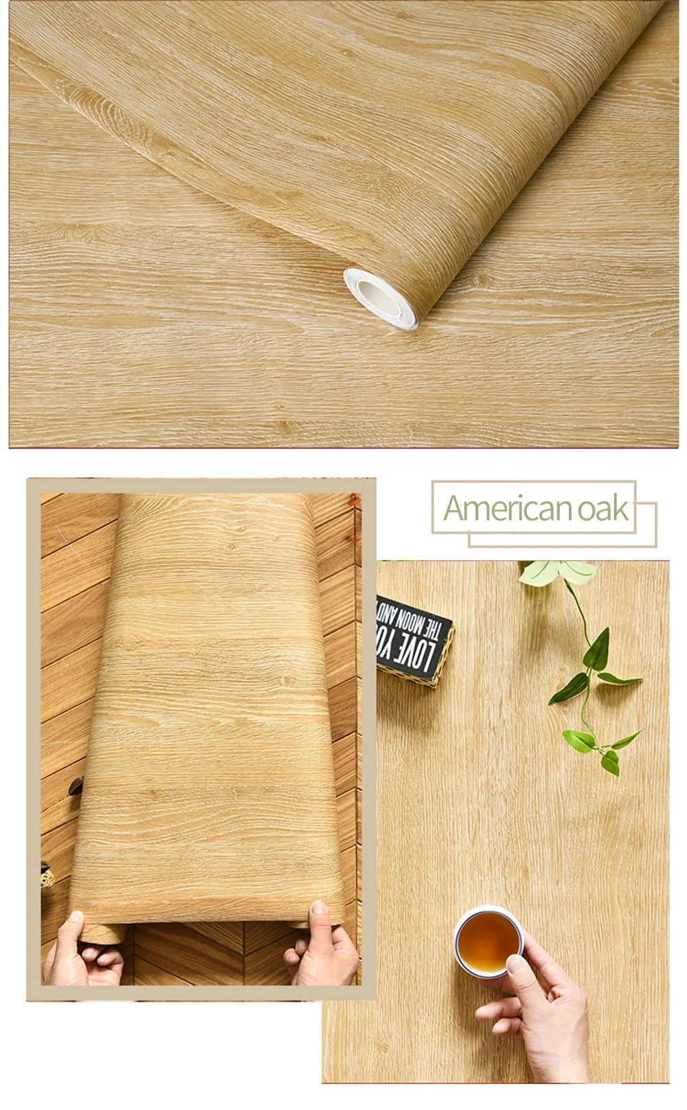 Gray/Yellow Wood Grain Peel & Stick Wallpaper