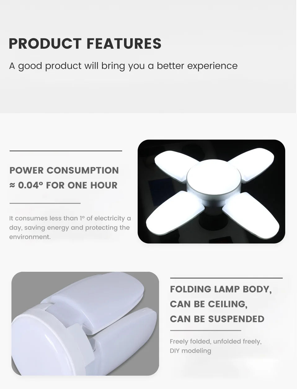 Foldable LED Bulb 28W E27