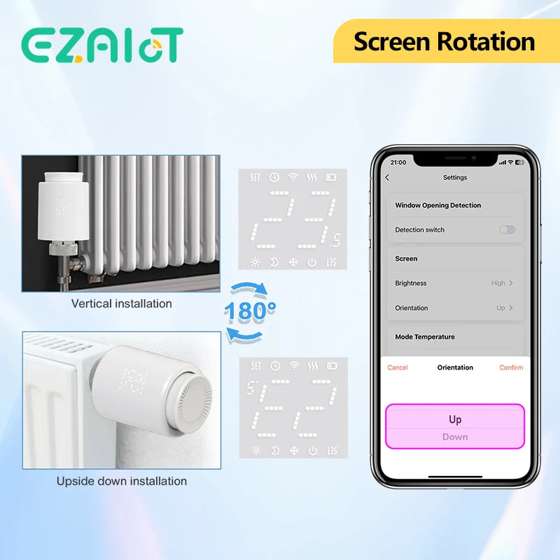 Smart Thermostat TRV Valve – Zigbee/WiFi