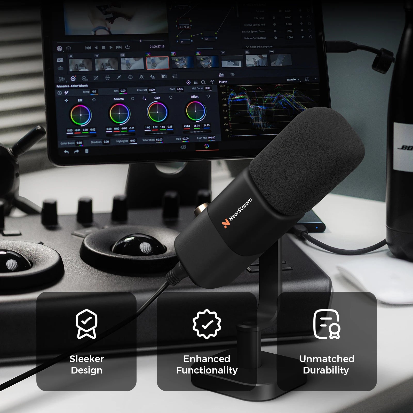 Professional USB XLR Dynamic Microphone