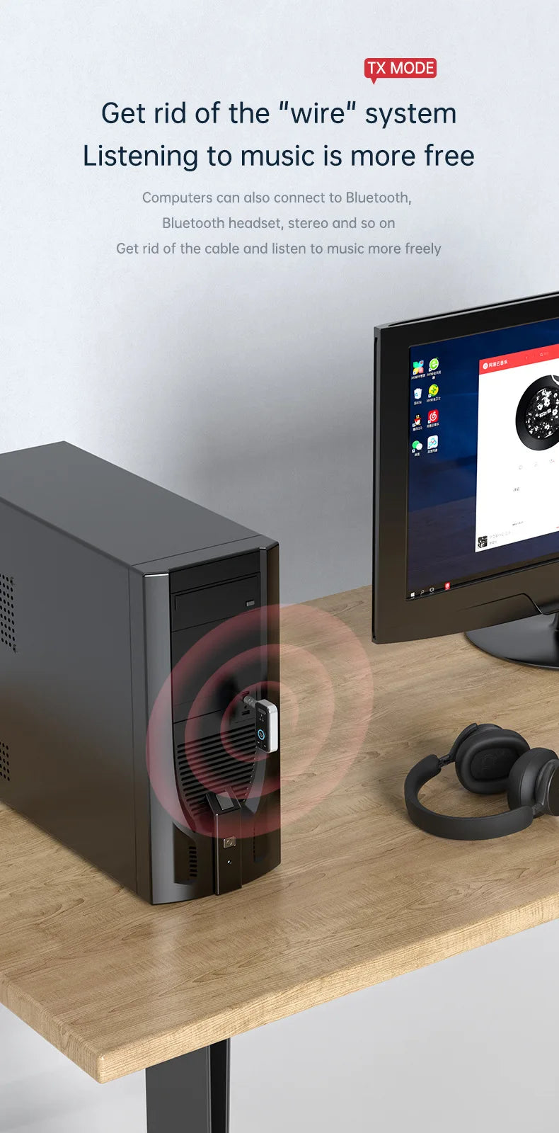 Bluetooth 5.3 Audio Adapter Transmitter