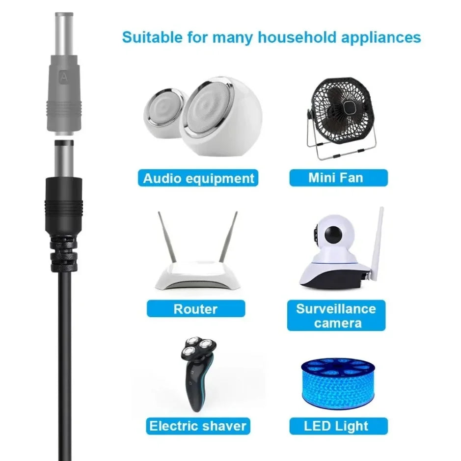 Universal Power Cable USB to DC 5.5