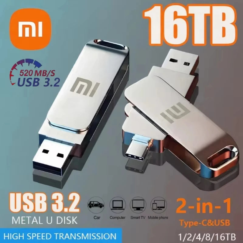 16TB USB 3.2 High-Speed Flash Drive