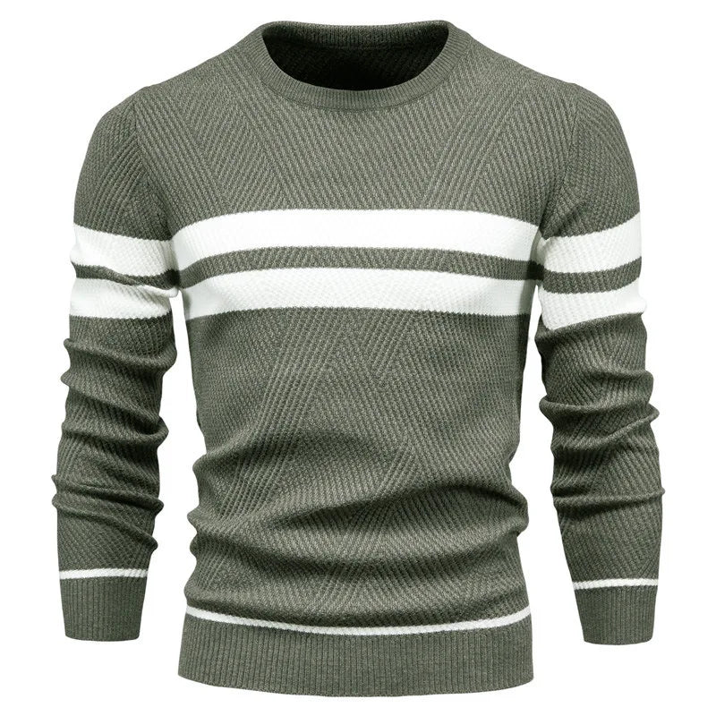 Men’s Patchwork Pullover Sweater