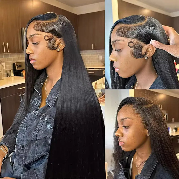 100% Malaysian Straight Lace Front Wig