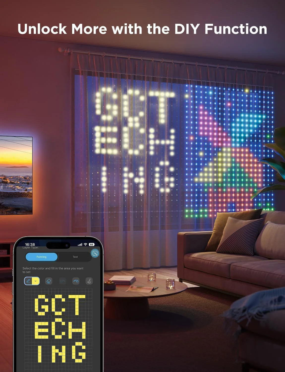 Smart RGB Curtain Lights