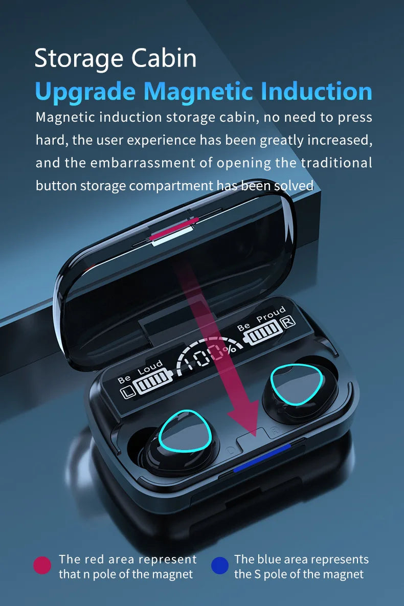 M10 Wireless Earphones Power Bank