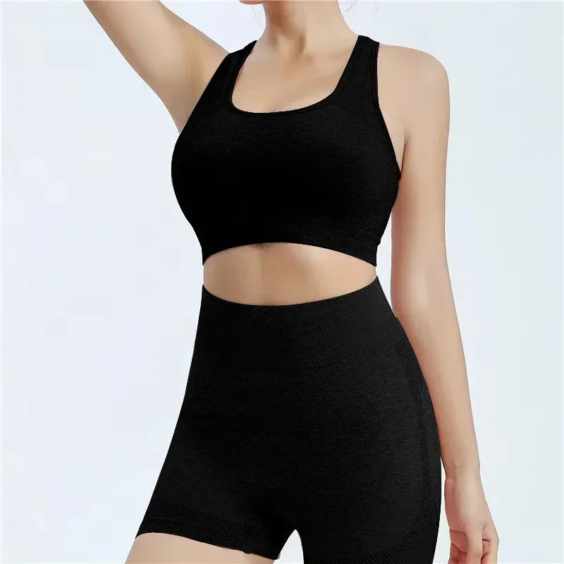 Yoga Set Gym Shorts Women Sport Bras Workout