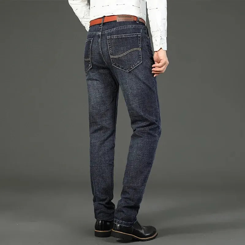 Men's Business Casual Straight Jeans