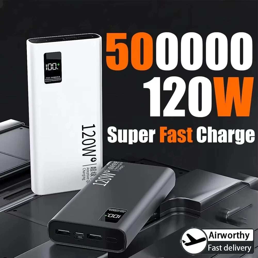 120W 50000mAh Fast Charging Power Bank